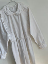 Load image into Gallery viewer, White Jumpsuit with Lace Trim