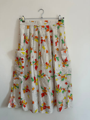 Print Cotton Skirt