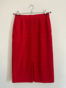 Red MIDI Skirt