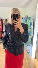 Load image into Gallery viewer, Navy Blue Belted Jacket