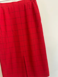 Red MIDI Skirt