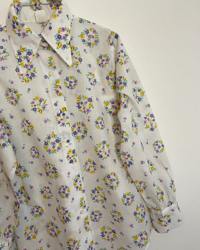 70s Floral Print Shirt