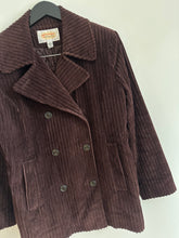 Load image into Gallery viewer, BROWN CORDUROY DOUBLE BREASTED JACKET