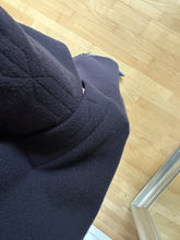 Load image into Gallery viewer, Navy blue wool and cashmere coat with fur