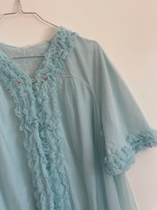 Semi sheer Robe with Ruffles