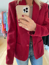 Load image into Gallery viewer, Burgundy Wool Blazer