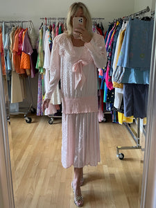 Baby Pink Pleat Dress