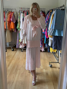 Baby Pink Pleat Dress