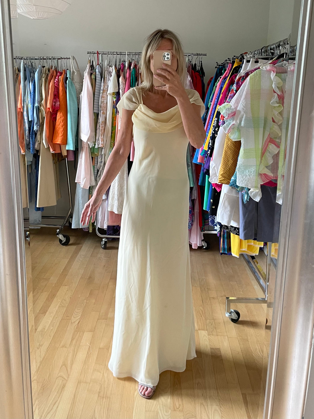 Pale Yellow Chiffon Dress