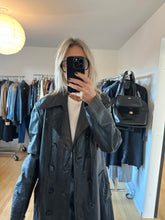 Load image into Gallery viewer, Leather Trench Coat