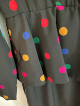 Load image into Gallery viewer, Rainbow Polkadot Peplum Dress