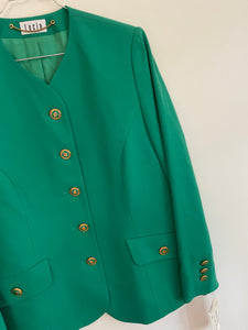 Green Wool Blazer