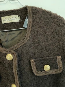 Brown Bouclé Jacket