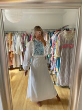 Load image into Gallery viewer, White Ruffles Embroidery Maxi Dress