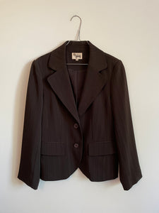 Brown Pinstripe Blazer