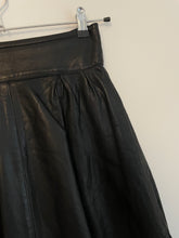 Load image into Gallery viewer, Black Leather Midi Skirt