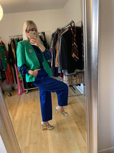 Blue 80s Pure Wool Pants