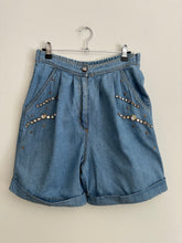 Load image into Gallery viewer, Denim shorts with studs