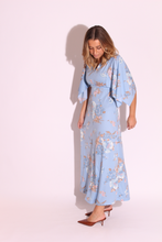 Load image into Gallery viewer, Light Blue 70s Poly Dress