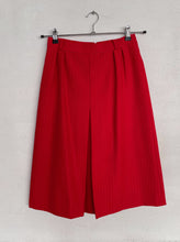 Load image into Gallery viewer, Red Pleat Pin Stripe Skirt