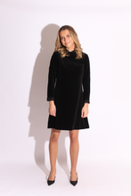 Load image into Gallery viewer, Black Velvet 60s Dress