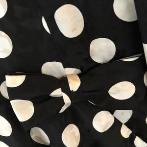 Black Silk Polka Dot Dress