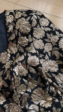 Load image into Gallery viewer, Beautiful Black and Gold Brocade Jacket