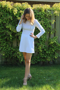 White Poly Mini Dress