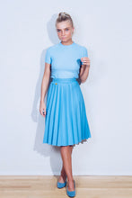 Load image into Gallery viewer, Cute Pleated Light Blue Skirt