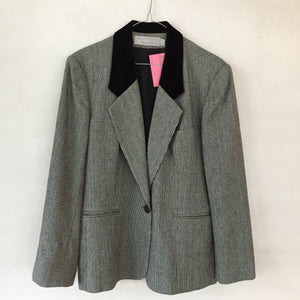 Wool and Velvet Blazer Jacket