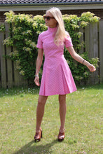 Load image into Gallery viewer, Baby Pink Turtleneck Cotton Mini Dress