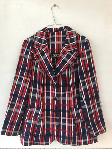 COOL CHECKERED 70S BLAZER JACKET