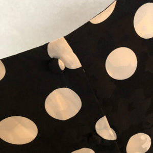 Black Silk Polka Dot Dress