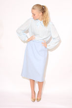 Load image into Gallery viewer, Iceblue 70s Dress with Bowtie