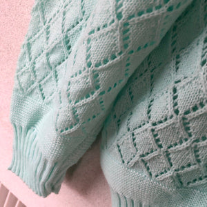 Mint Green Knit Cardigan