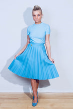 Load image into Gallery viewer, Cute Pleated Light Blue Skirt