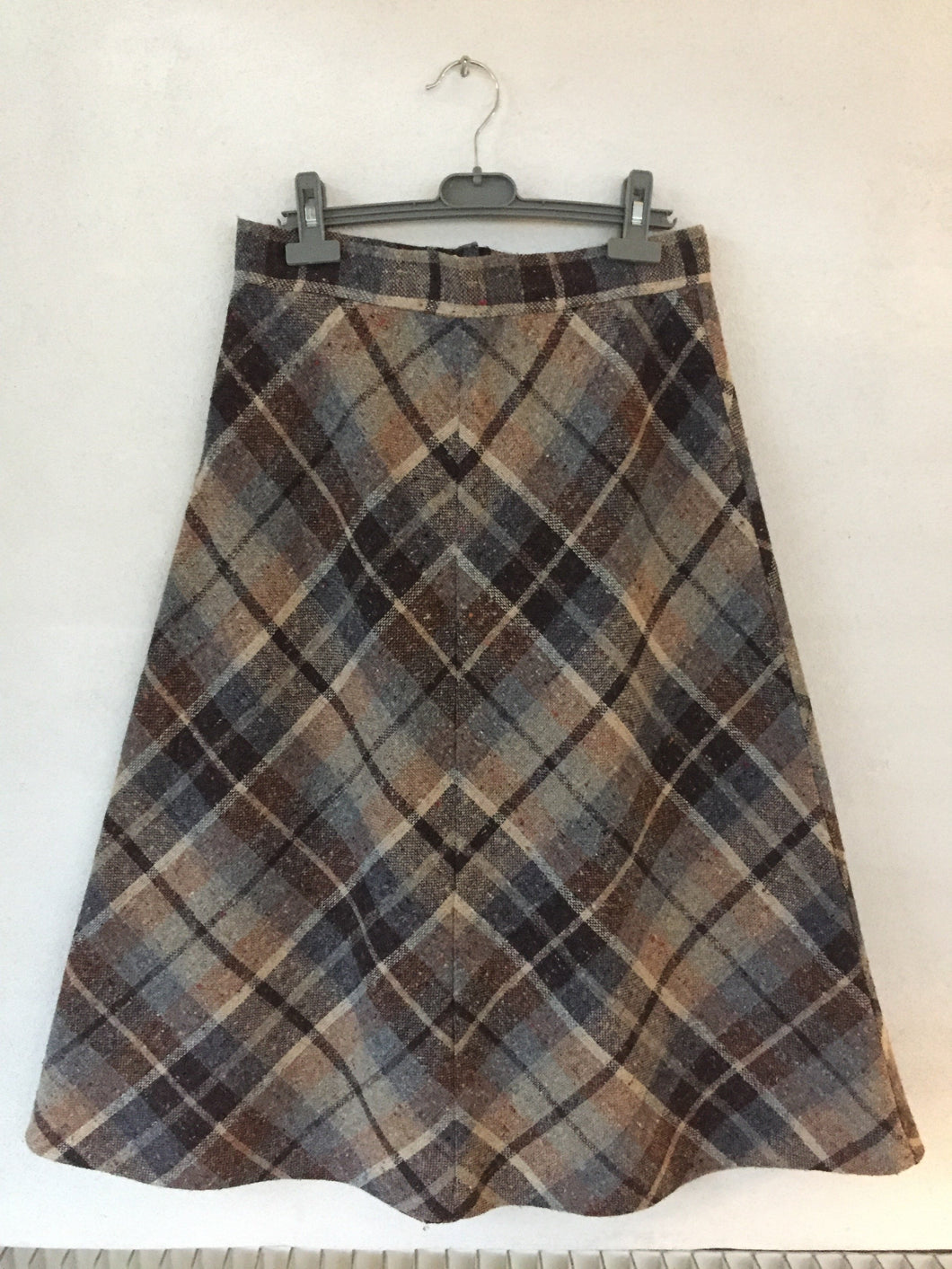 A-line Wool Midi Skirt 70s