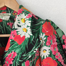 Load image into Gallery viewer, Flora Print Puff Sleeves Shirt Jacket