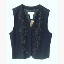 Load image into Gallery viewer, Black Beaded Vest