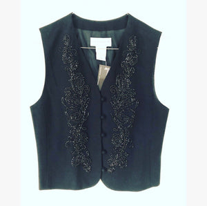 Black Beaded Vest