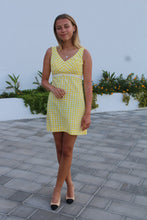 Load image into Gallery viewer, Gingham Short Summer 60&#39;s Dress