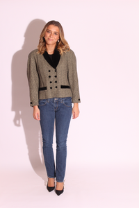 Wool Blazer Velvet collar