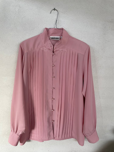 Pleat Pearl Button Shirt