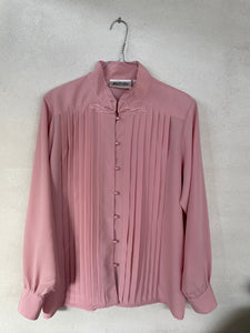 Pleat Pearl Button Shirt