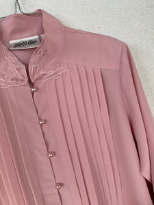 Pleat Pearl Button Shirt