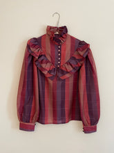 Load image into Gallery viewer, Checkered Ruffles 70s Shirt