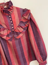 Load image into Gallery viewer, Checkered Ruffles 70s Shirt