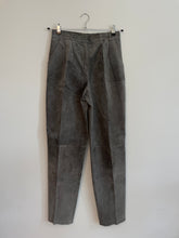 Load image into Gallery viewer, Grey Suede High Waist Trousers