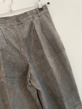 Load image into Gallery viewer, Grey Suede High Waist Trousers