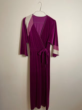 Load image into Gallery viewer, Velour Wrap Dress 70s